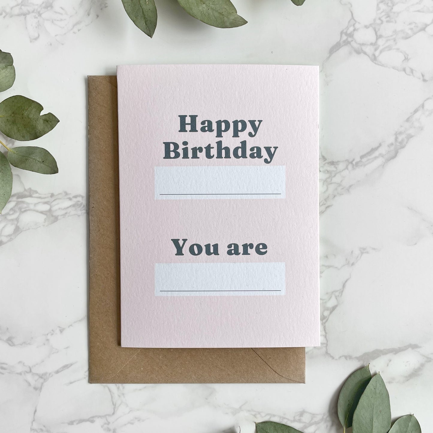'Happy Birthday' Customisable Greetings Card