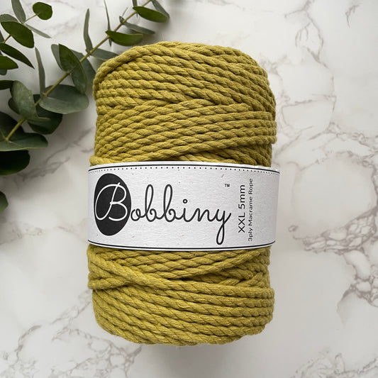 Bobbiny 5mm 'Kiwi' Cotton 3PLY Rope - 100m