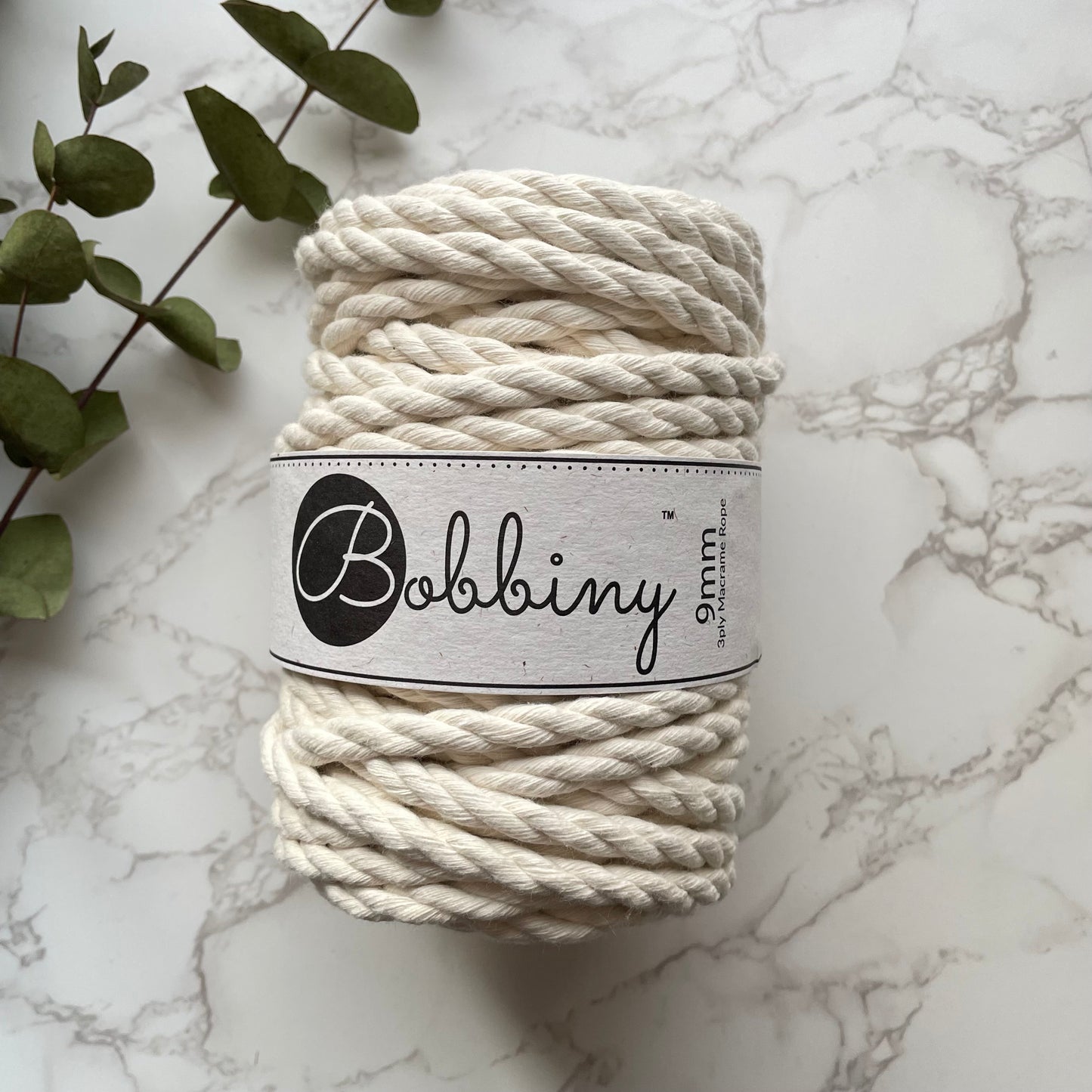 Bobbiny 9mm Cotton 3ply Rope