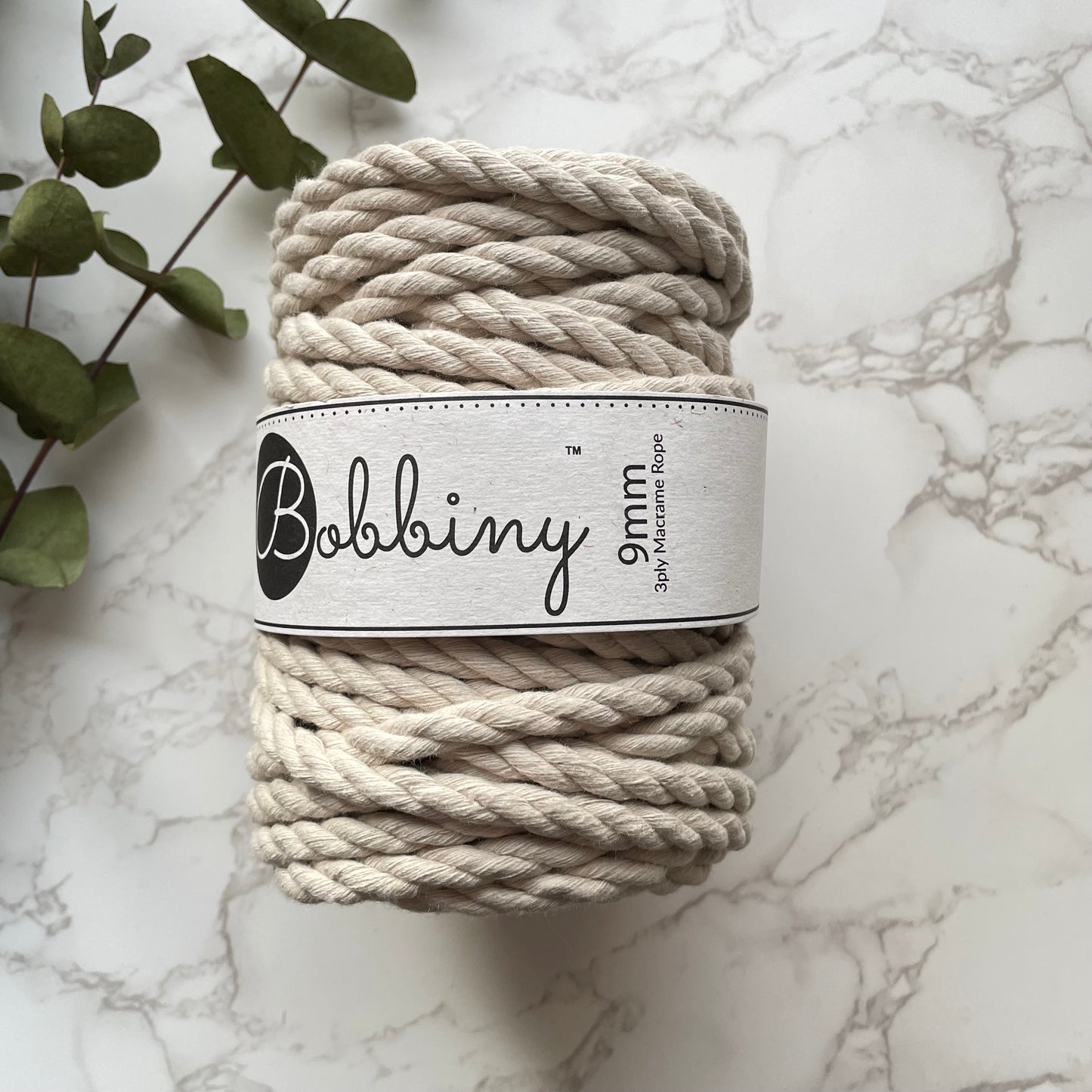 Bobbiny 9mm Cotton 3ply Rope