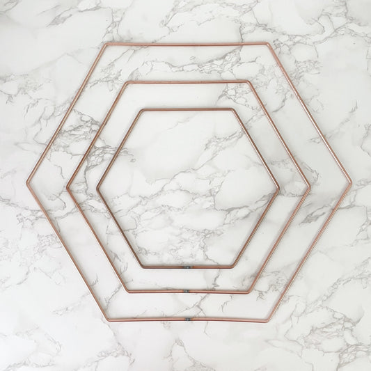 Metal Hexagon Frame - 6" / 9" / 12" / 16"