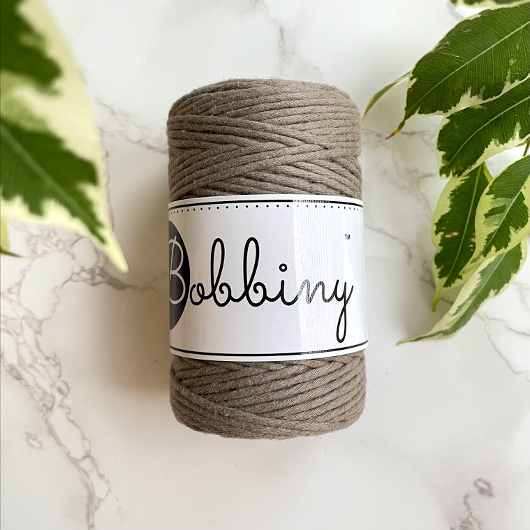 Bobbiny 1.5mm 'Coffee ' Cotton String - 100m