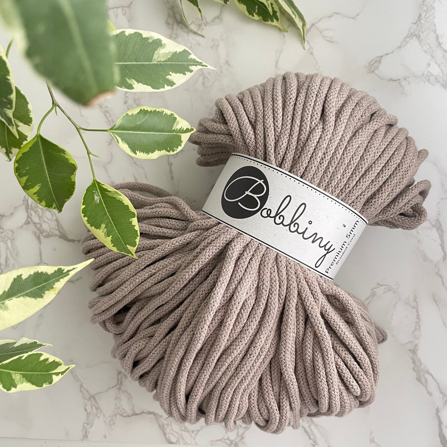 Bobbiny 5mm 'Pearl' Cotton Braided Cord - 100m