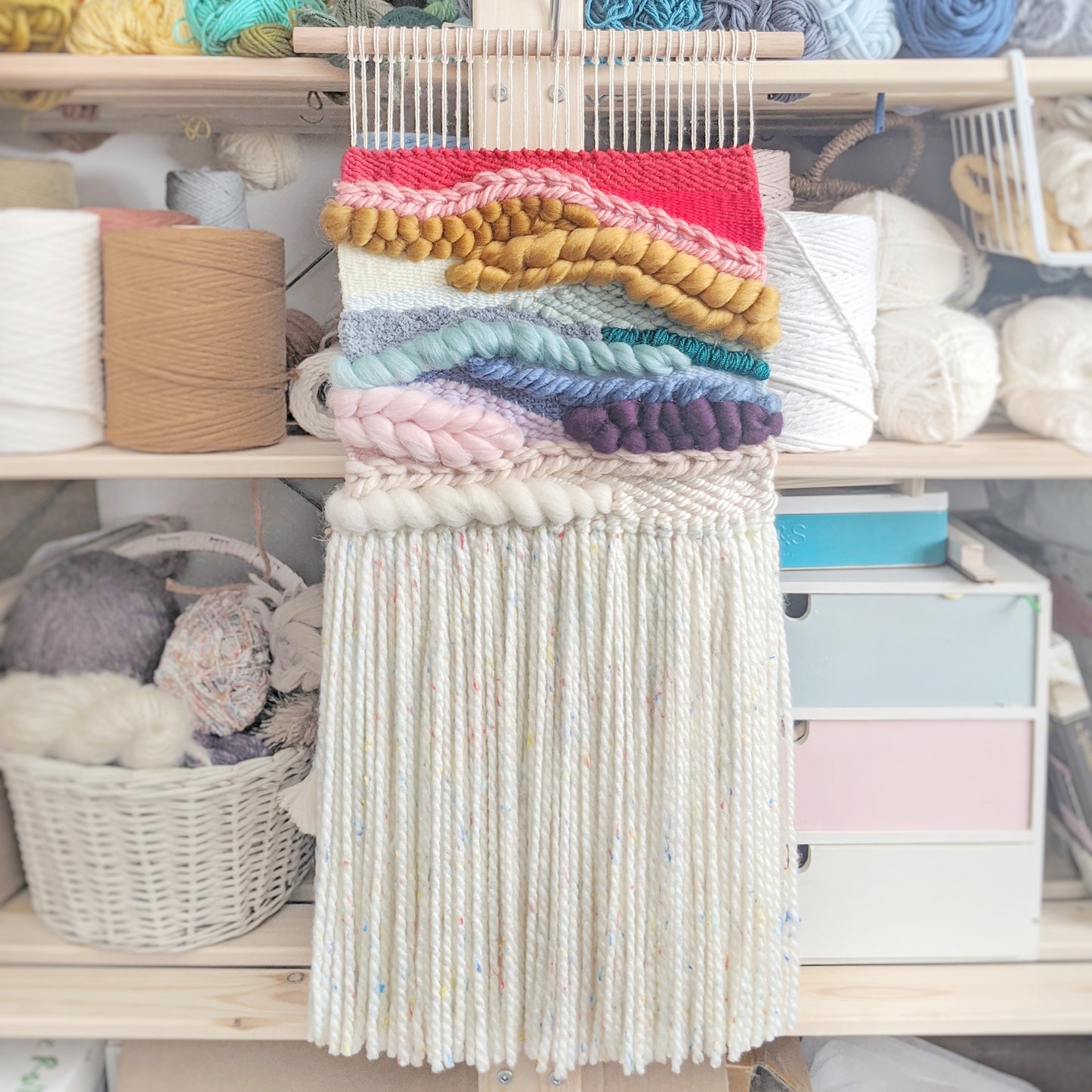 Rainbow Woven Wall Hanging - Wall Art - Weave