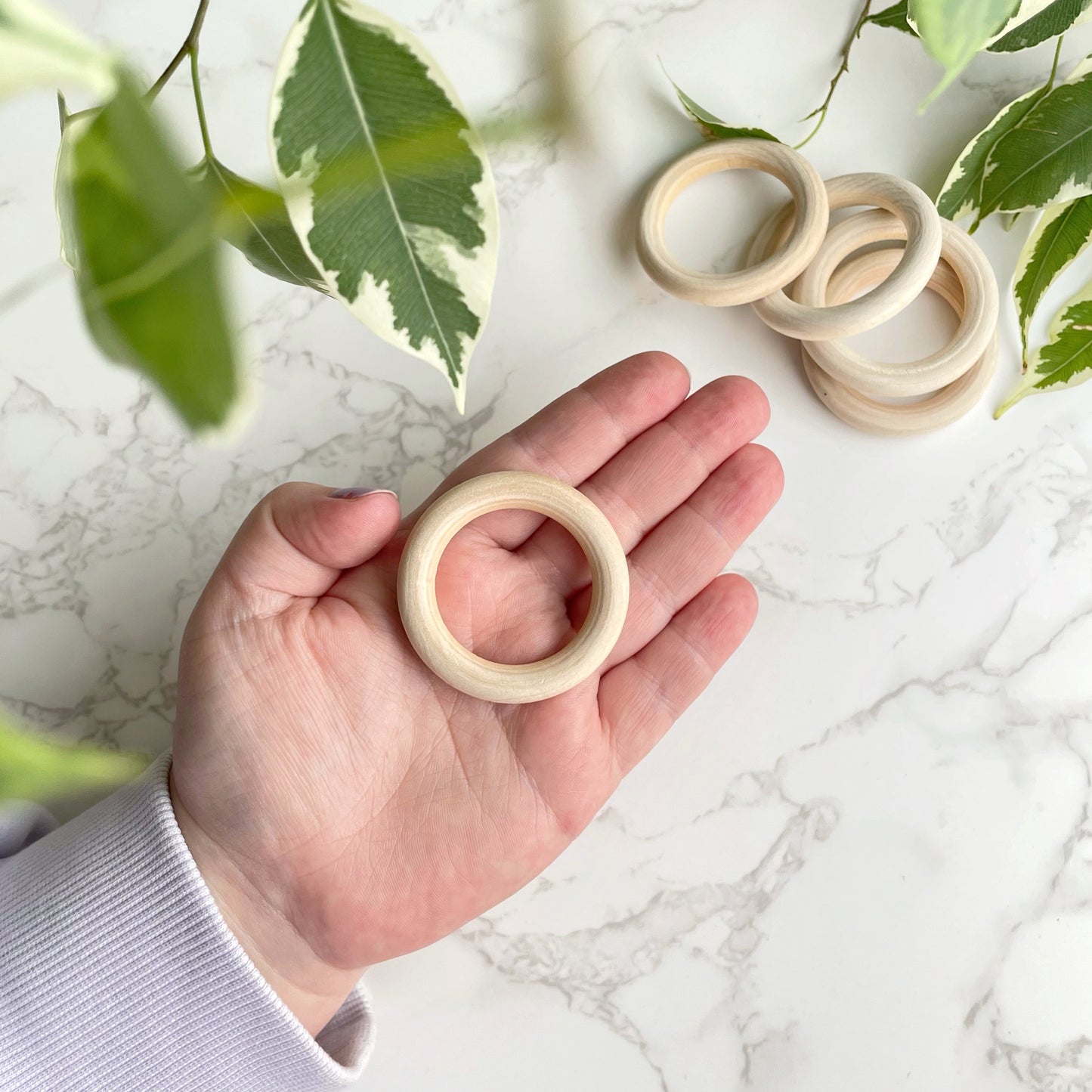 Wooden Rings - 5.5cm - Pack of 4