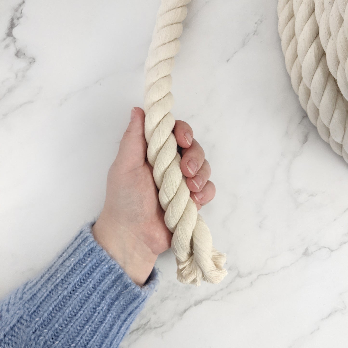 Jumbo 20mm Cotton Rope - By The Meter - 'Natural'