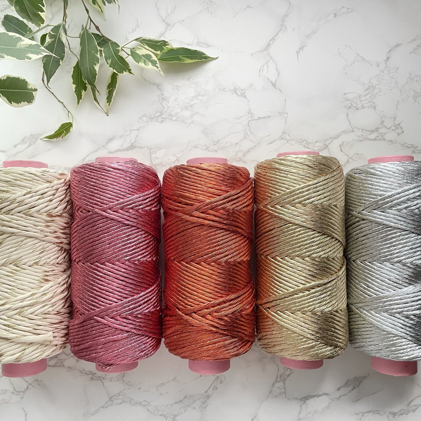 5mm Metallic String - Rose Taupe