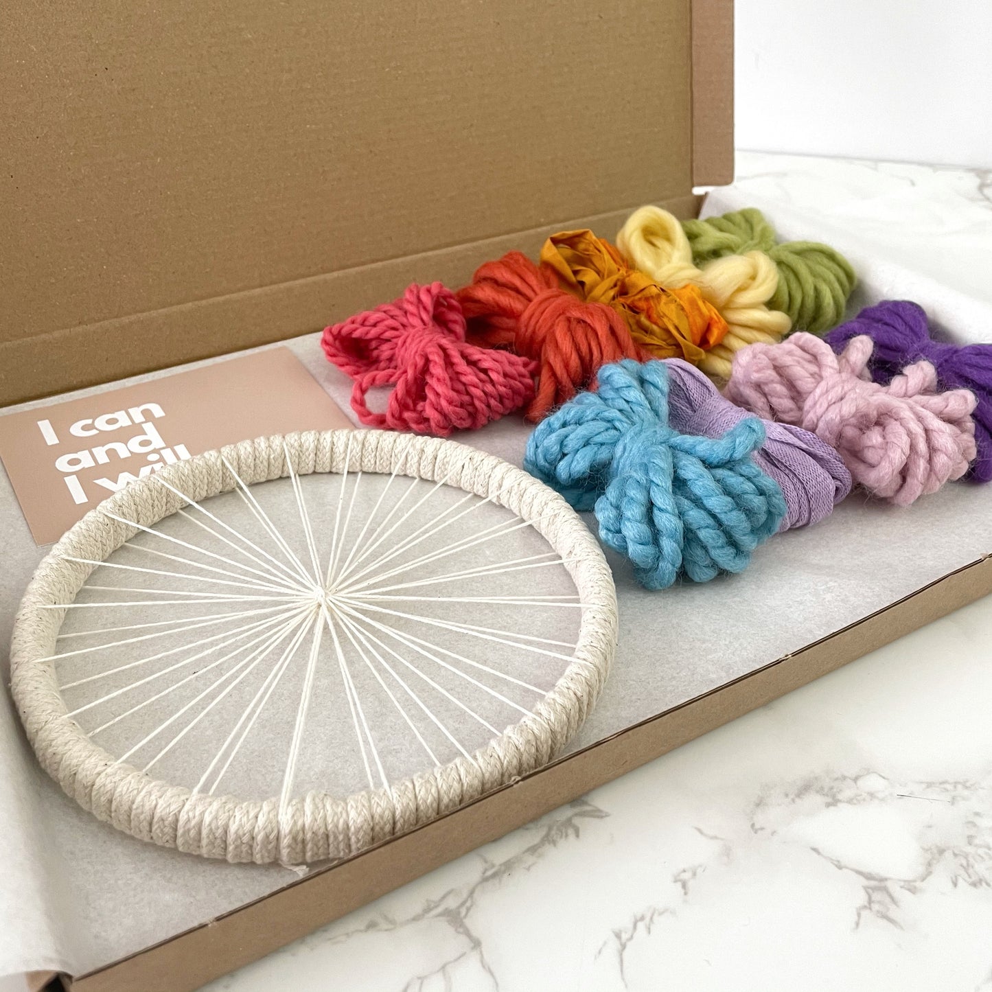 Children's Round Weaving Beginners Kit - Woven Wall Hanging Tutorial