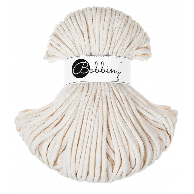 Bobbiny 5mm 'Natural ' Cotton Braided Cord - 100m