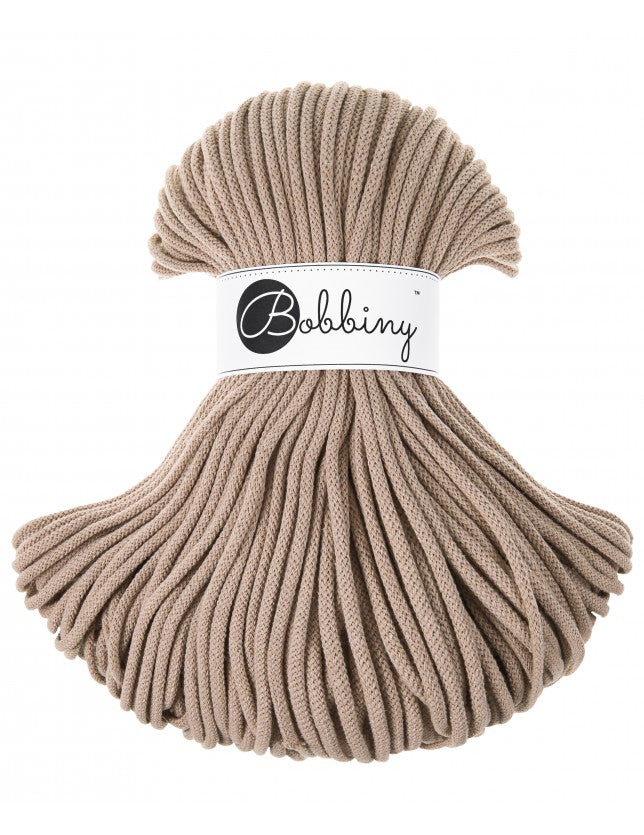 Bobbiny 5mm 'Sand' Cotton Braided Cord - 100m