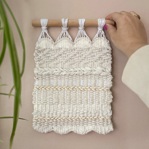 Neutral Pattern Woven Wall Hanging