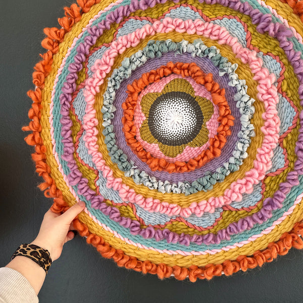 Lola - 23” Circular Colourful Weaving