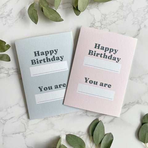 'Happy Birthday' Customisable Greetings Card