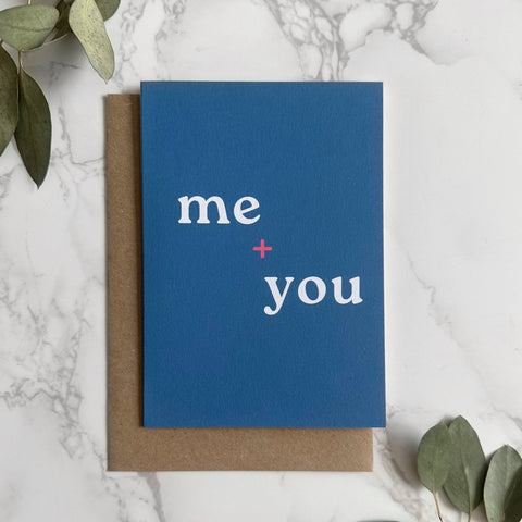 'me + you' Greetings Card