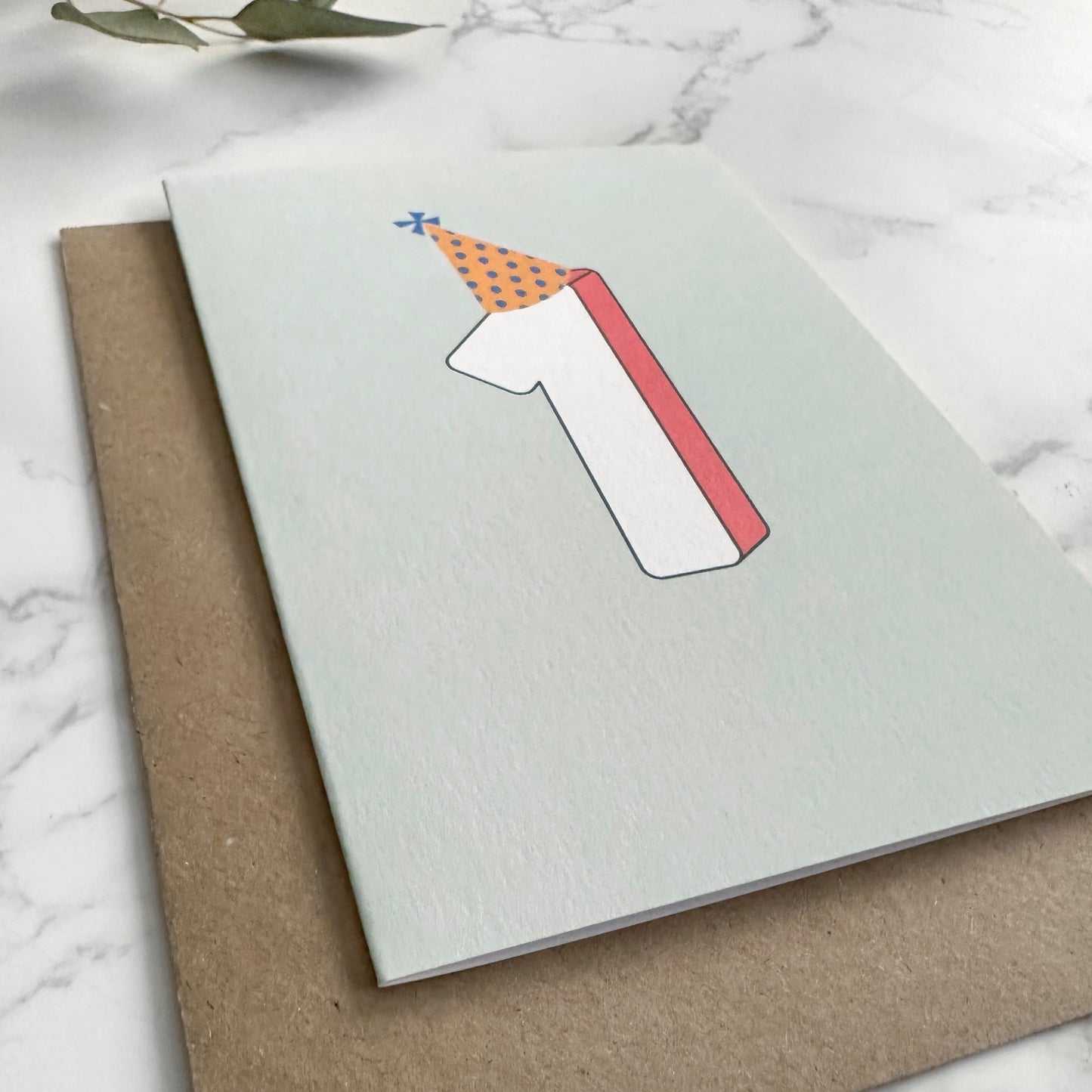 '1' First Birthday Greetings Card