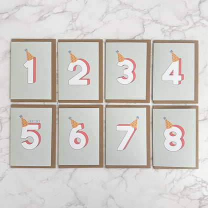 '5' Fifth Birthday Greetings Card