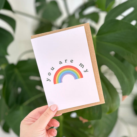 'You are my rainbow' Greetings Card