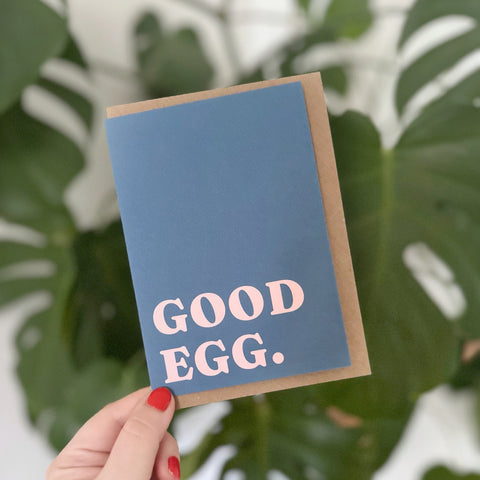 'Good Egg.' Greetings Card