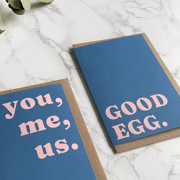 'Good Egg.' Greetings Card