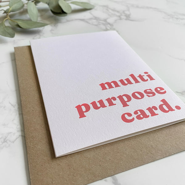'Multi Purpose Card.' Greetings Card