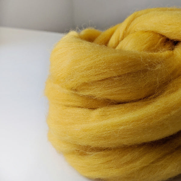 Merino Wool Roving - Buttercup