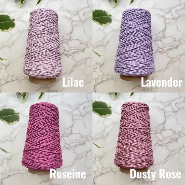 1.5mm Recycled Cotton String/Warp - Dusty Rose