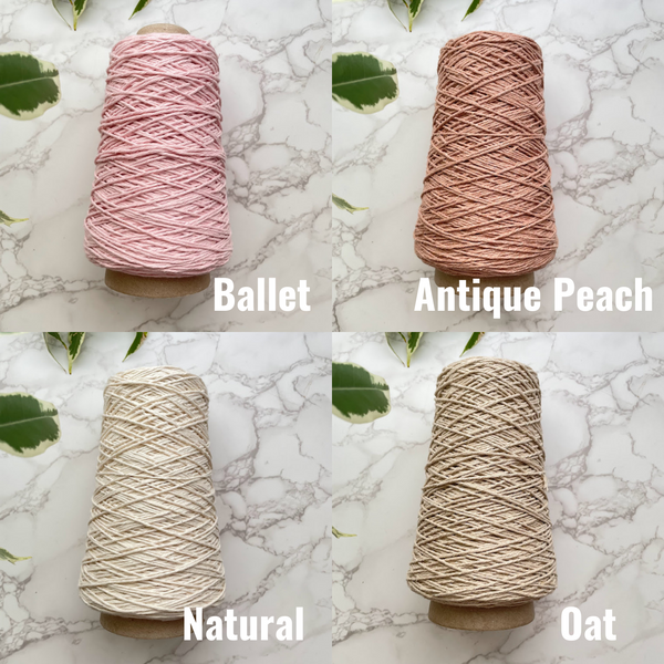 1.5mm Cotton String/Warp - Ballet Pink