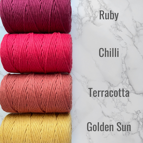 Recycled 5mm Cotton String - Ruby