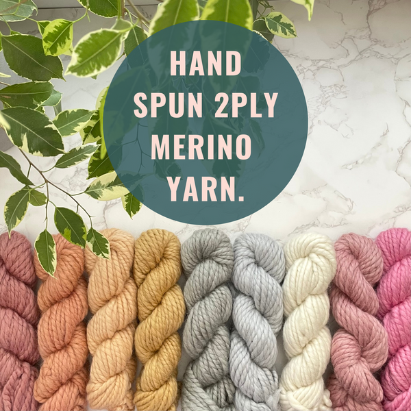 Hand Spun Merino 2-Ply Art Yarn