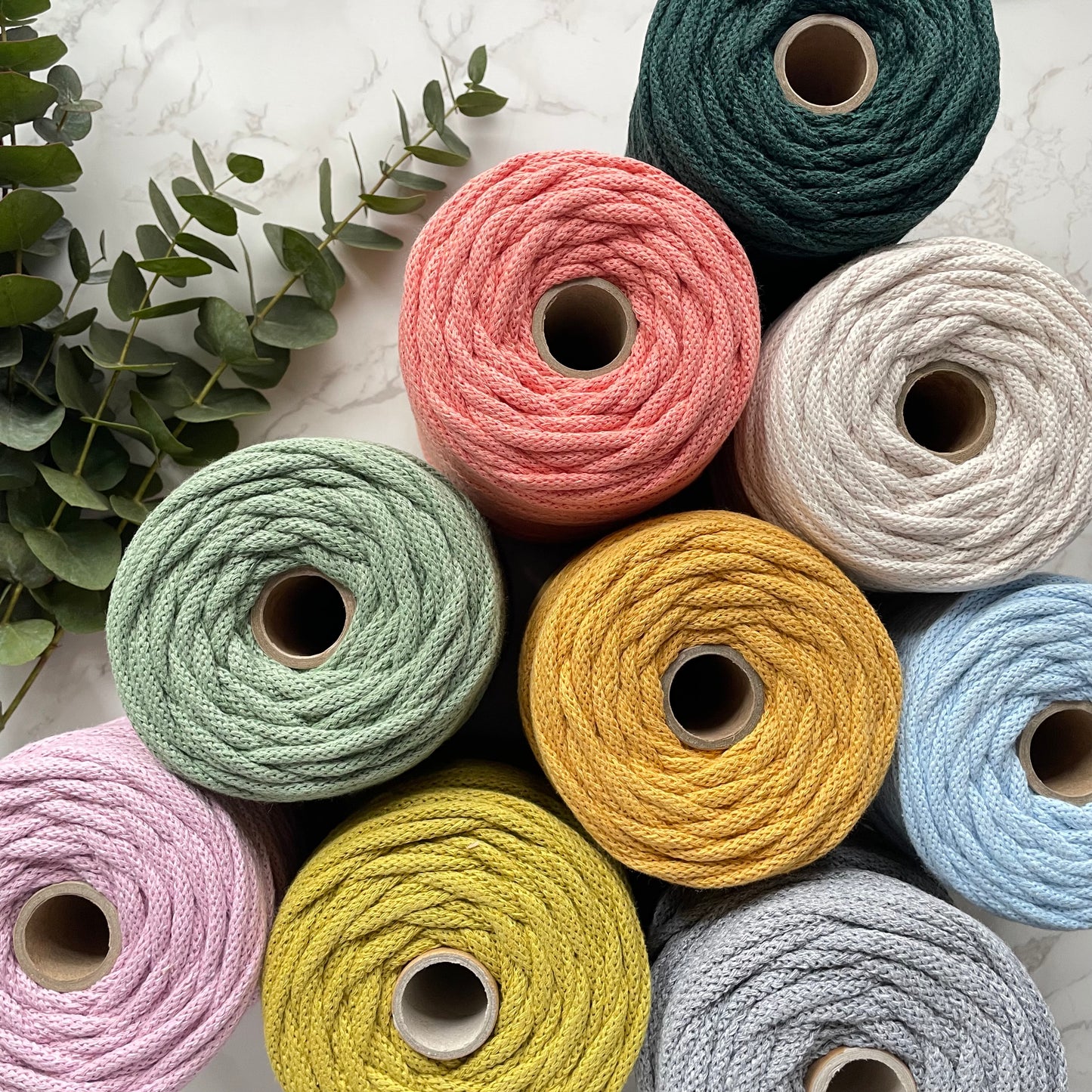 5mm Recycled Braided Cord - Natural
