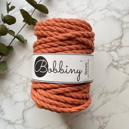Bobbiny 9mm Cotton 3ply Rope