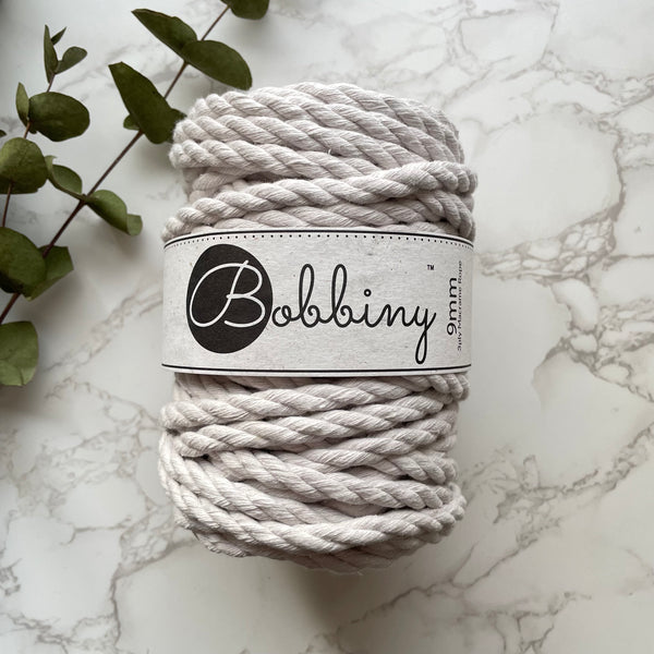Bobbiny 9mm Cotton 3ply Rope
