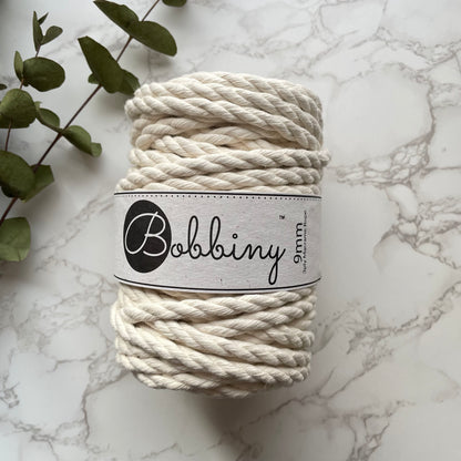 Bobbiny 9mm Cotton 3ply Rope