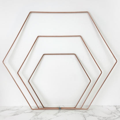 Metal Hexagon Frame - 6" / 9" / 12" / 16"