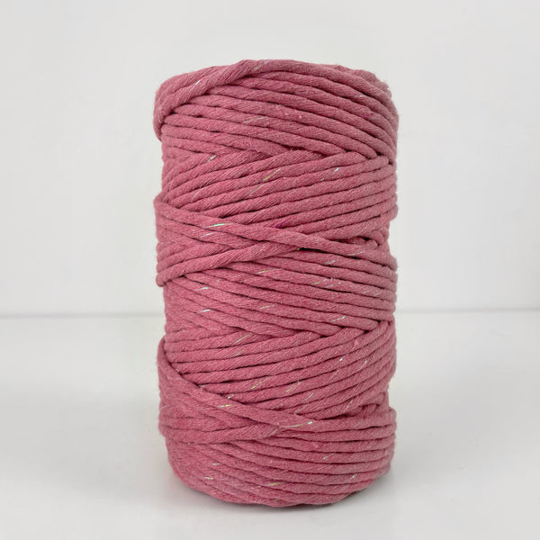 Recycled 5mm Cotton String - Blush Pink SPARKLE