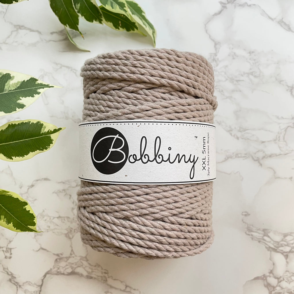 Bobbiny 5mm 'Pearl' Cotton 3PLY Rope - 100m – The Ivy Studio
