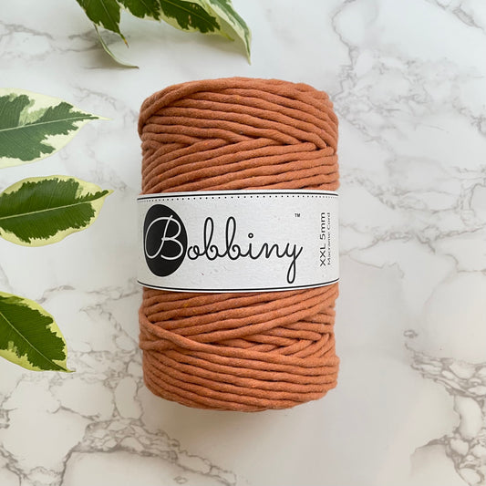 Bobbiny 5mm 'Terracotta' Cotton String - 100m