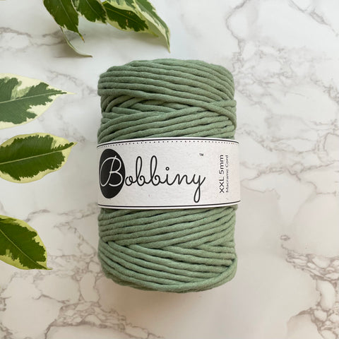 Bobbiny 5mm 'Eucalyptus Green' Cotton String - 100m