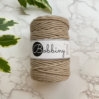 Bobbiny 5mm 'Sand' Cotton String - 100m