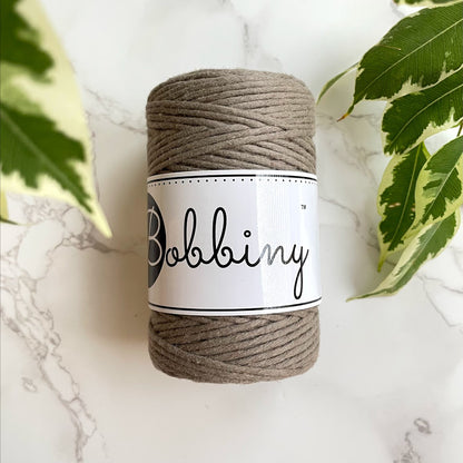 Bobbiny 1.5mm 'Coffee ' Cotton String - 100m