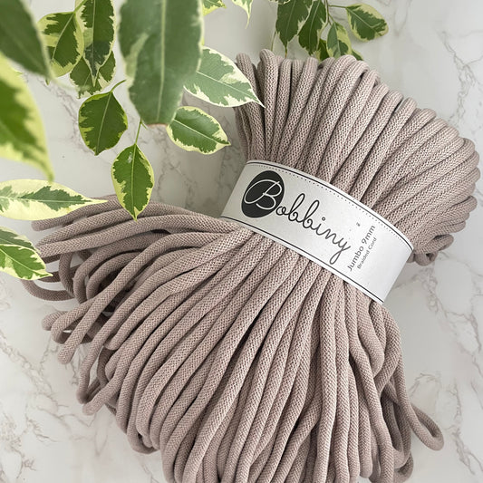 Bobbiny JUMBO 9mm 'Pearl' Cotton Braided Cord