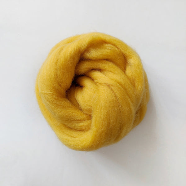 Merino Wool Roving - Buttercup