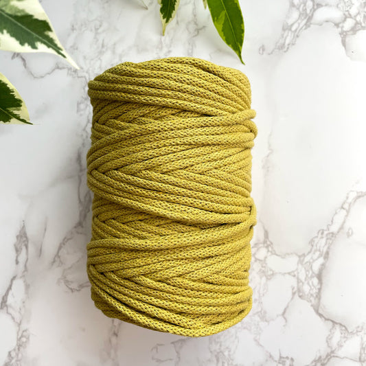 5mm Recycled Braided Cord - Pistachio