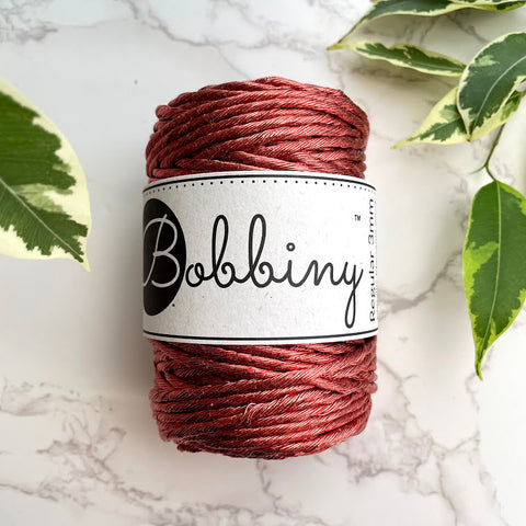 Bobbiny 3mm 'Metallic Copper' Cotton String - 50m