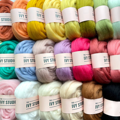 Fine Merino Wool Top Roving - Jungle Jade