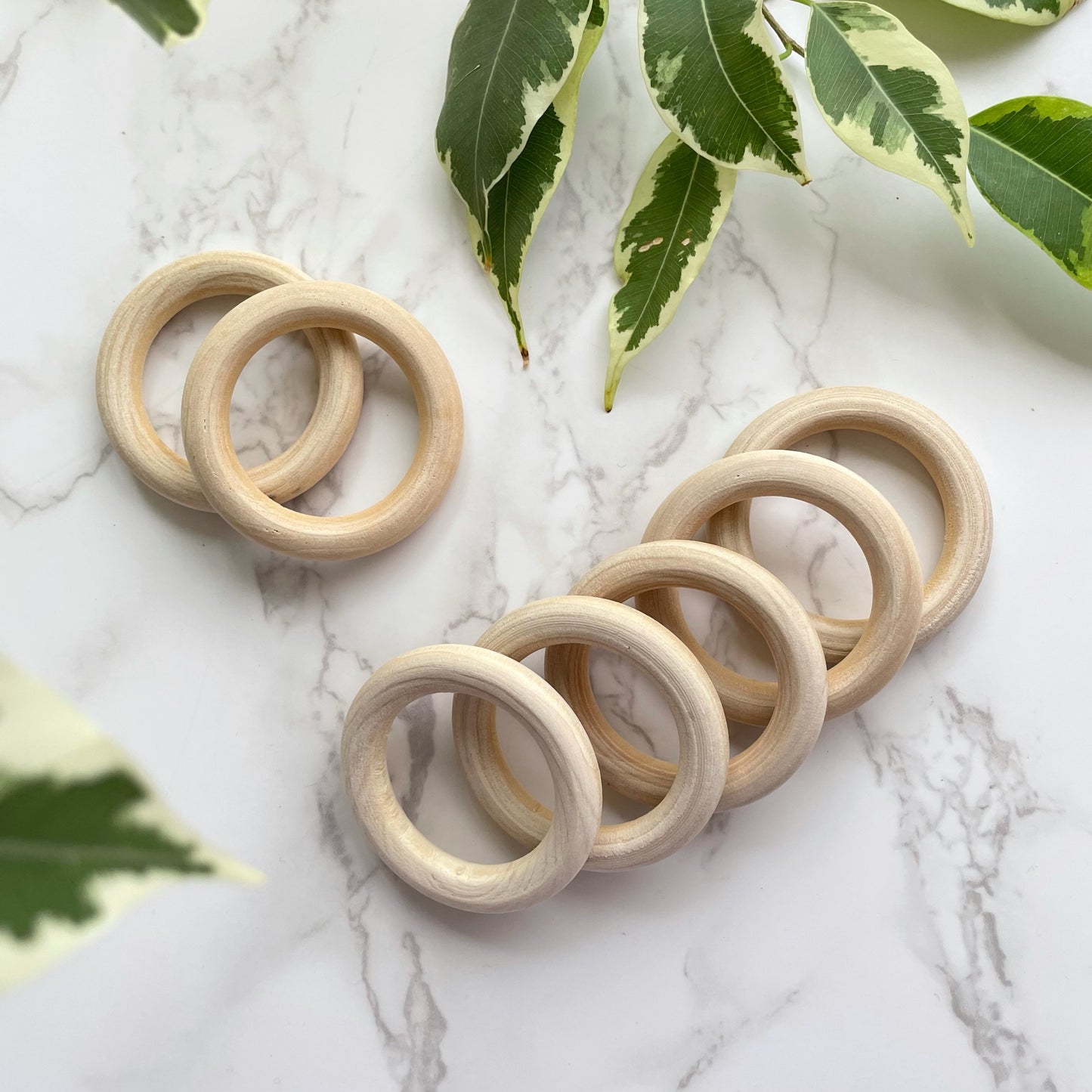 Wooden Rings - 5.5cm - Pack of 4
