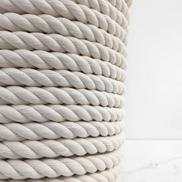 Jumbo 20mm Cotton Rope - By The Meter - 'Natural'