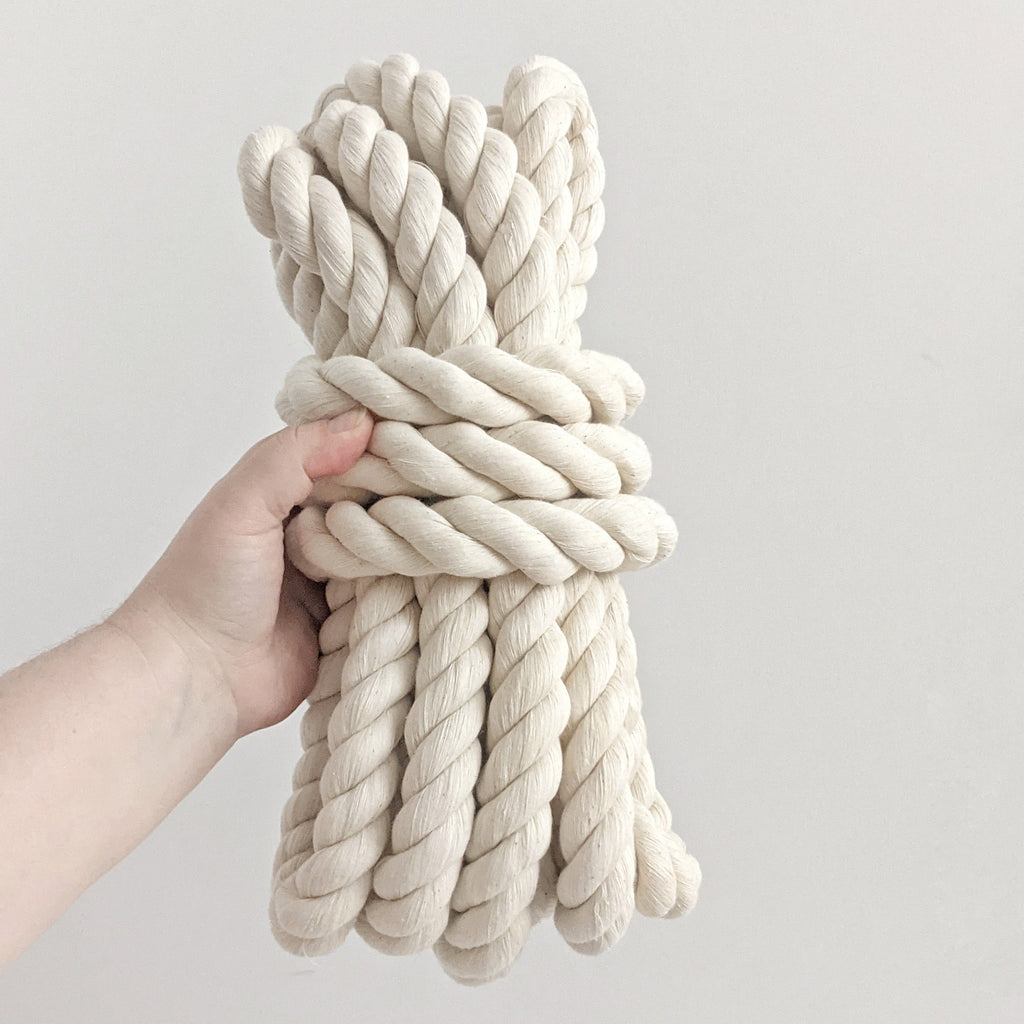 Jumbo 20mm Cotton Rope - By The Meter - 'Natural' – The Ivy Studio