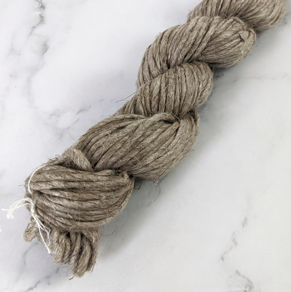 Organic Raw Linen Hand Spun Yarn - *Thick*