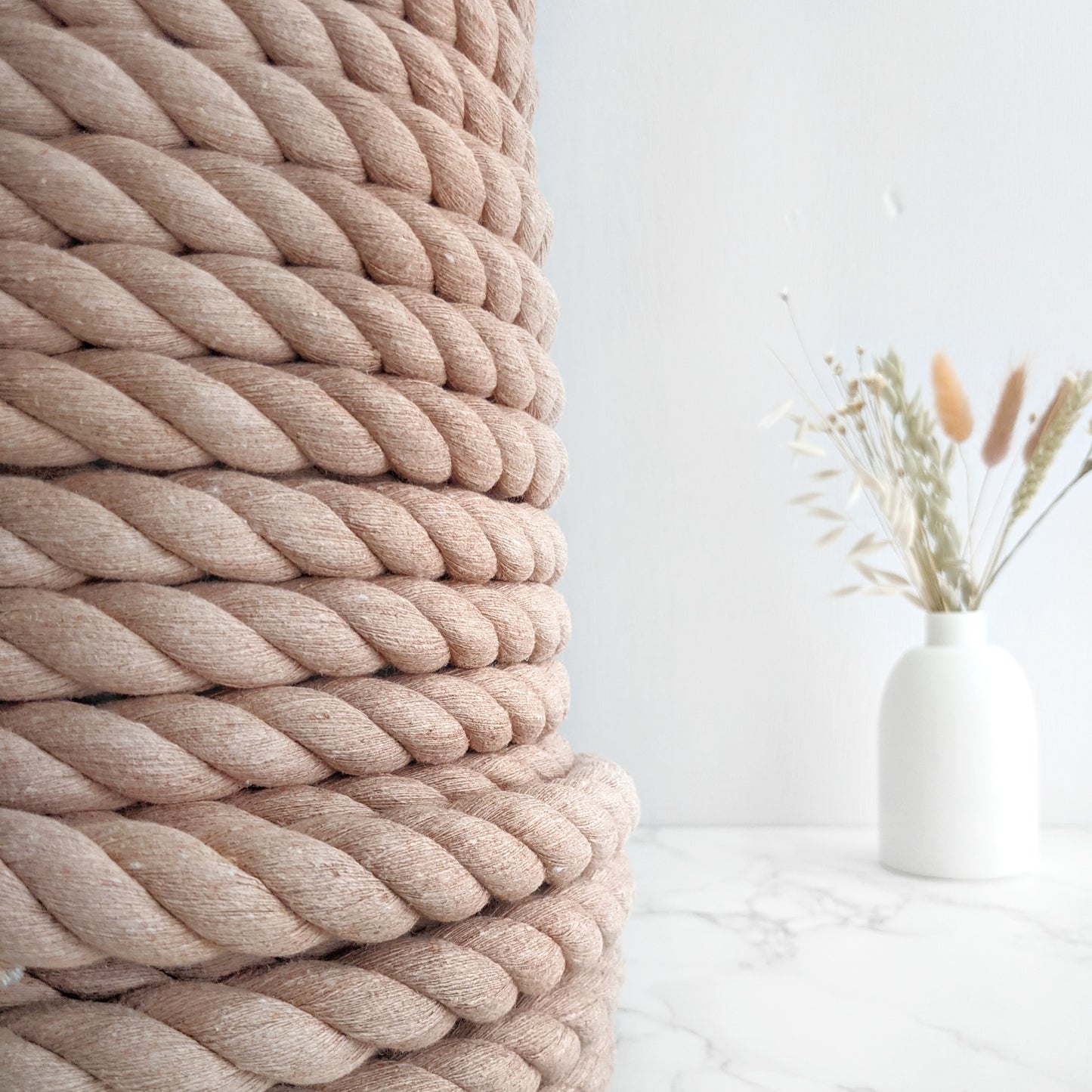 Jumbo 20mm Cotton Rope - By The Meter - 'Antique Peach'